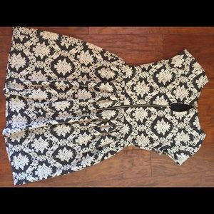 Fun antique black & white holiday dress.